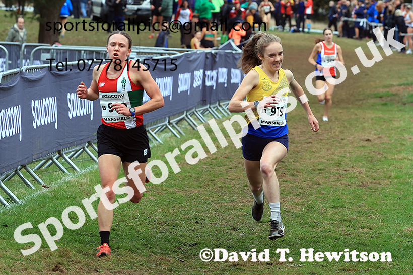 Senior Womens 2024 National Cross Country Relays, Berry Hill Park, Mansfield.   Photo: David T. Hewitson/Sports for All Pics